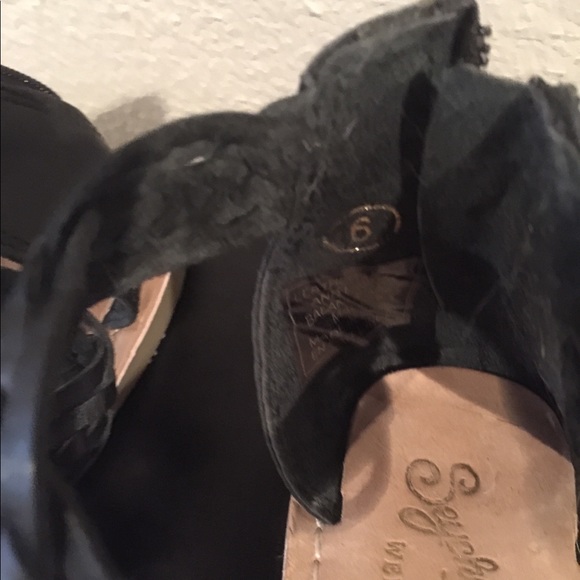 Seychelles Weekenders black leather braided sandal - Picture 5 of 6